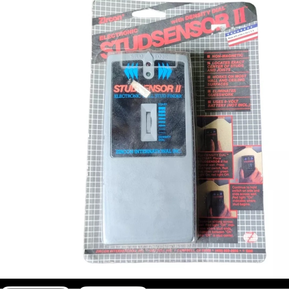 Vintage Zircon Studsensor II 2 Stud Finder / Sensor with Instructions in package